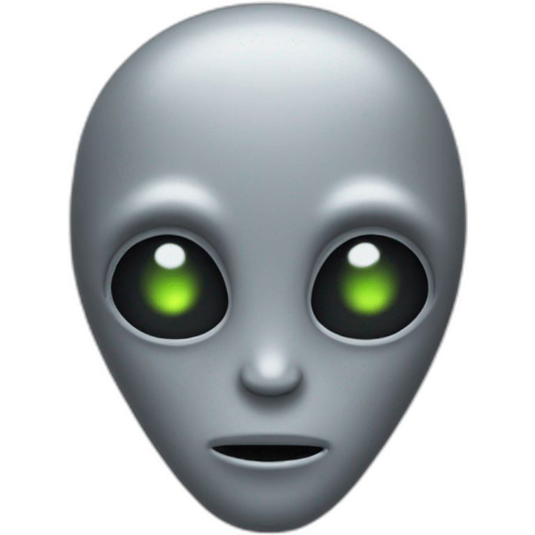 Minimalist grey alien head  emoji