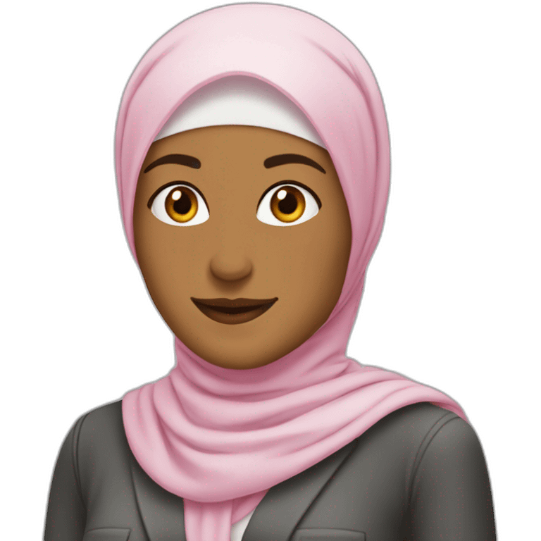 hijabi working at Leroy merlin teleconseiller emoji