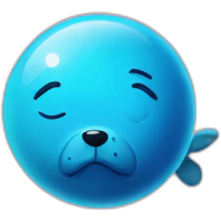 planet Neptune with a cartoon thinking dog face emoji