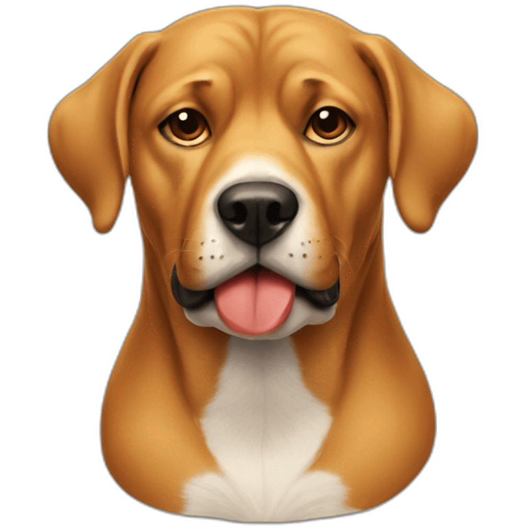 A dog with a cigar in his mouth emoji