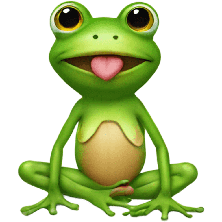 frog wearing bikini emoji