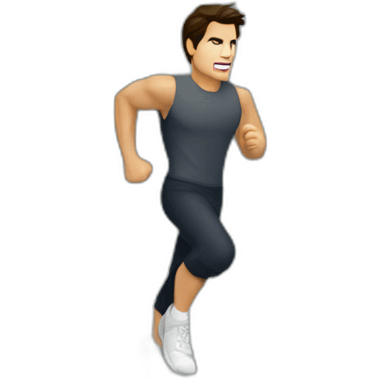 tom cruise running to a mountain emoji