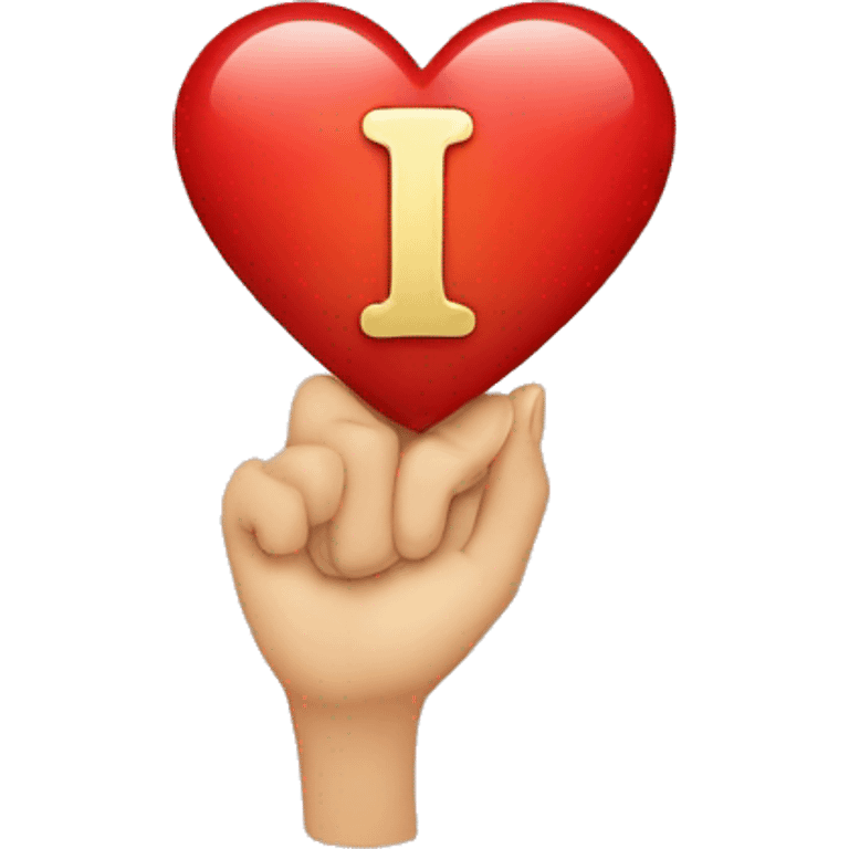 Heart with the initial I emoji