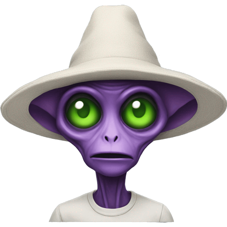 Alien wearing hat emoji