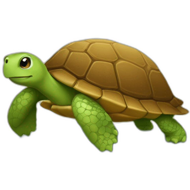 Paresseux sur une tortue emoji