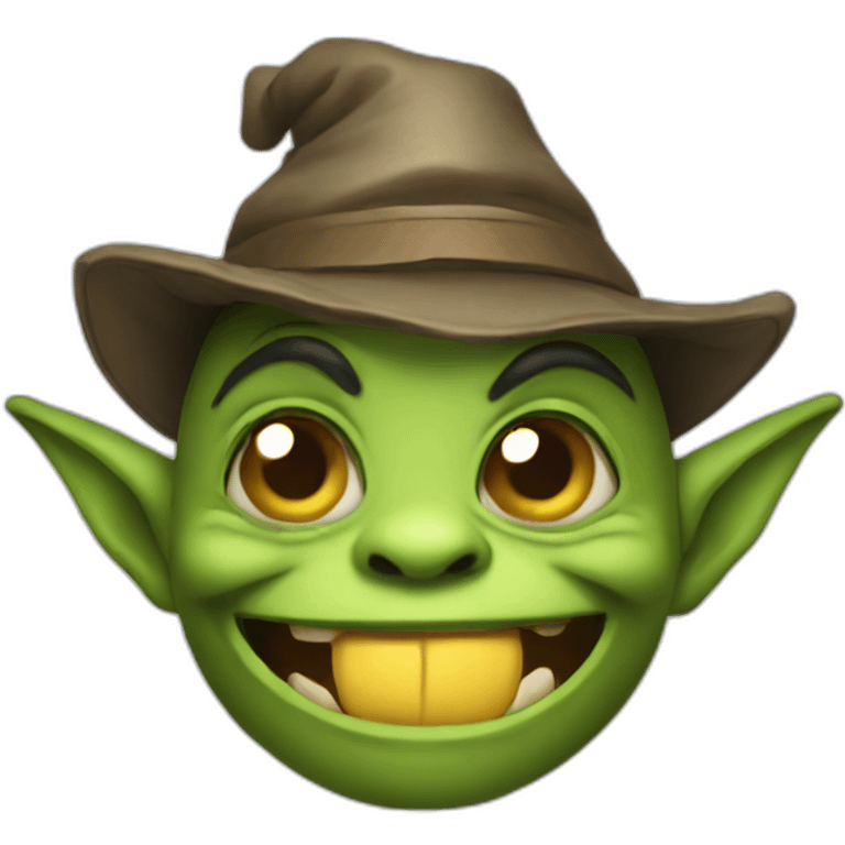 A mischievous goblin programming emoji