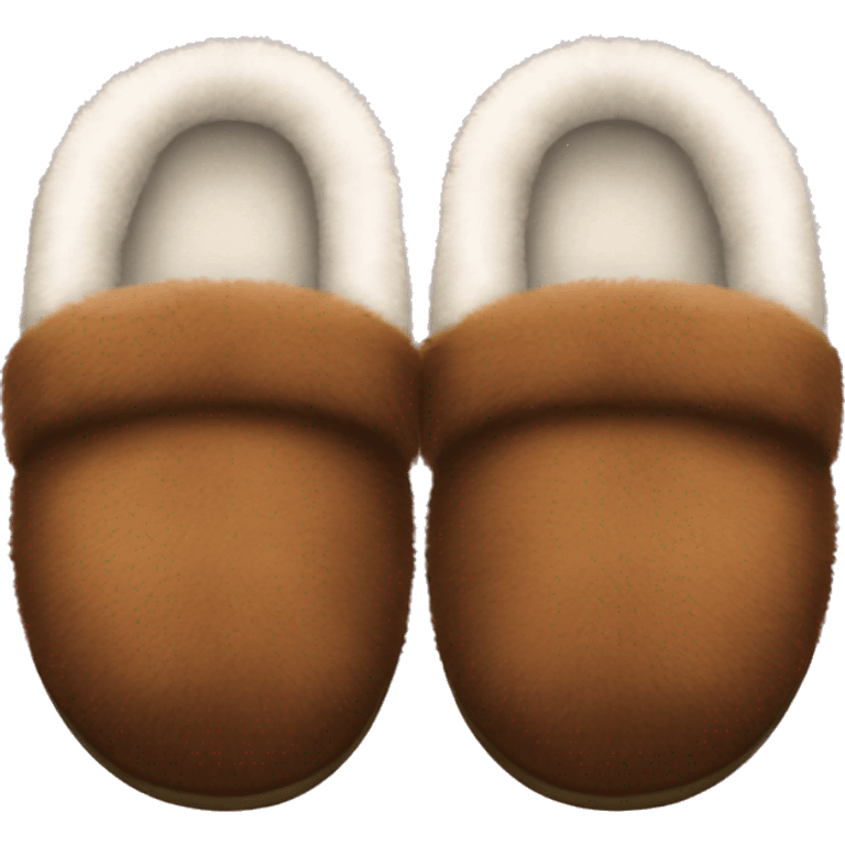 fuzzy brown slippers emoji