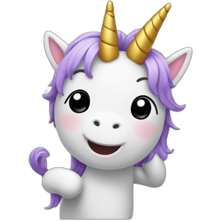 Licorne qui dab emoji