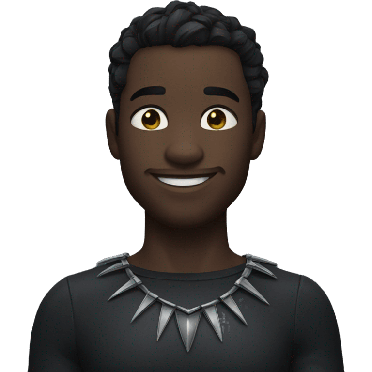 The black panther winks emoji