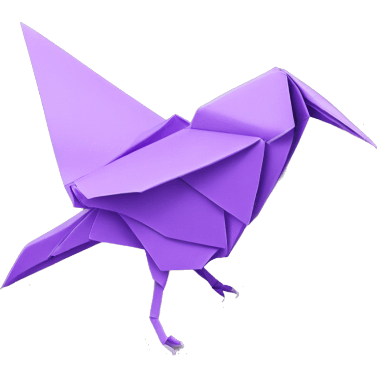 Origami purple tsuru emoji