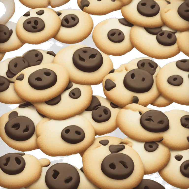 Cookies and cream cookie emoji