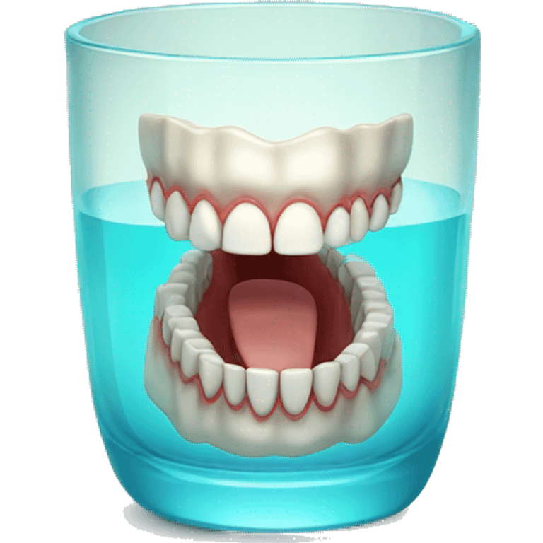 dentures in glass emoji