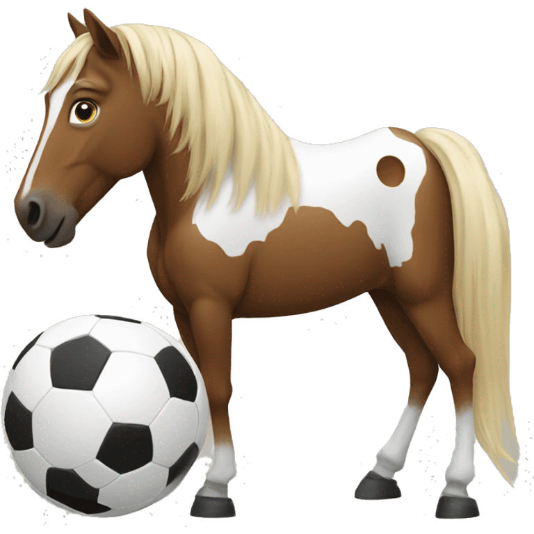 Horse with fotball  emoji