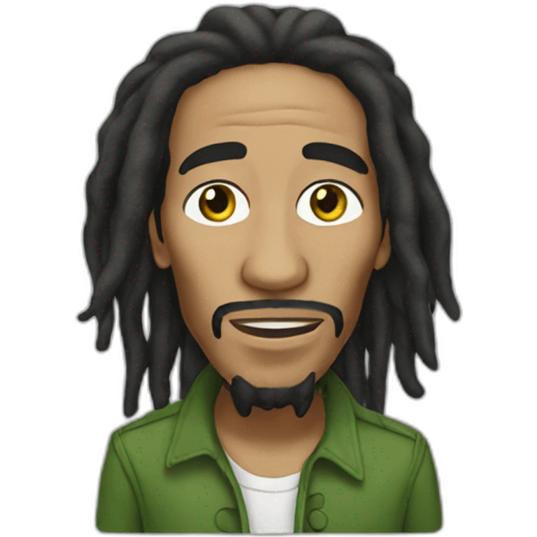 bob marley but white emoji