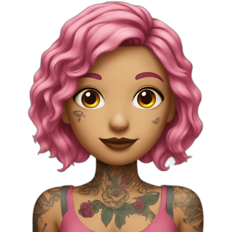 tattooed girl emoji