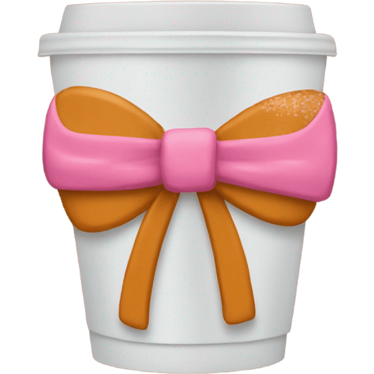 Dunkin coffee cup bow emoji