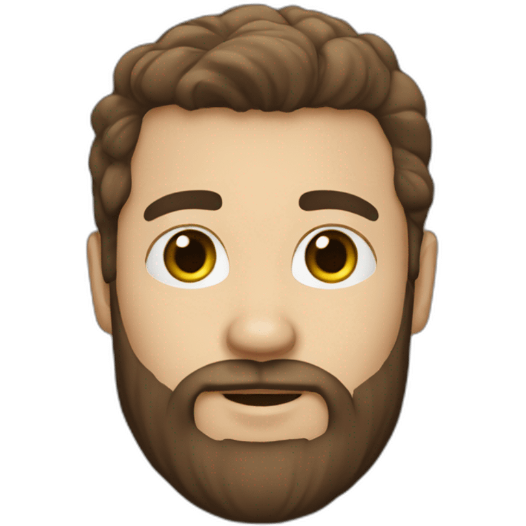 Daniel nass, brazilian, white skin, not so much straight brown hair, bearded emoji