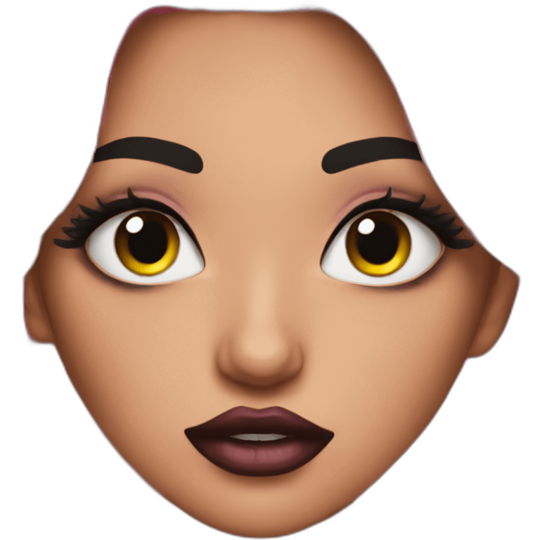 Emoji with lashes big lips with long nails slaying  emoji