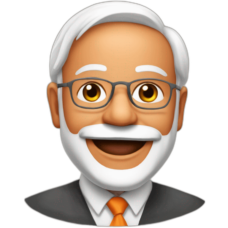 Narendra Modi with happy face emoji