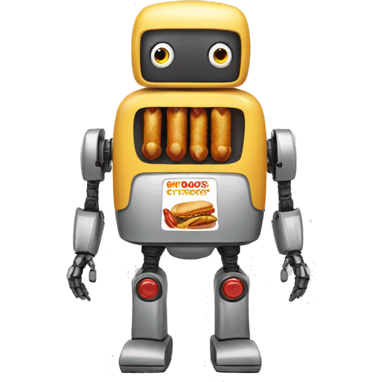 Robot with chili dogs  emoji