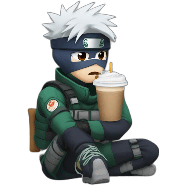 kakashi drinks starbucks emoji