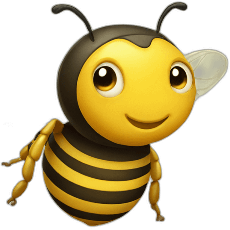 Bee with like emoji emoji