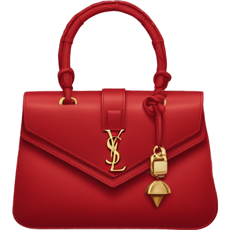 Red ysl purse  emoji