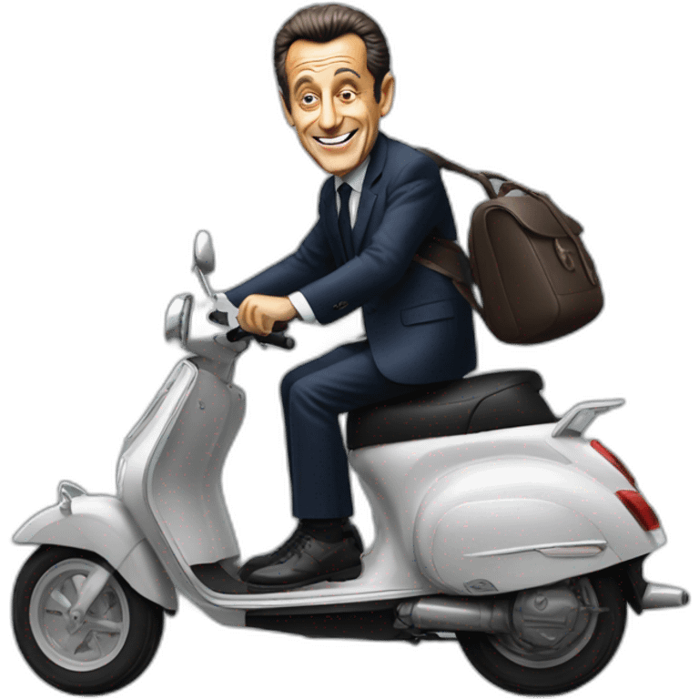 Sarkozy sur un scooter emoji