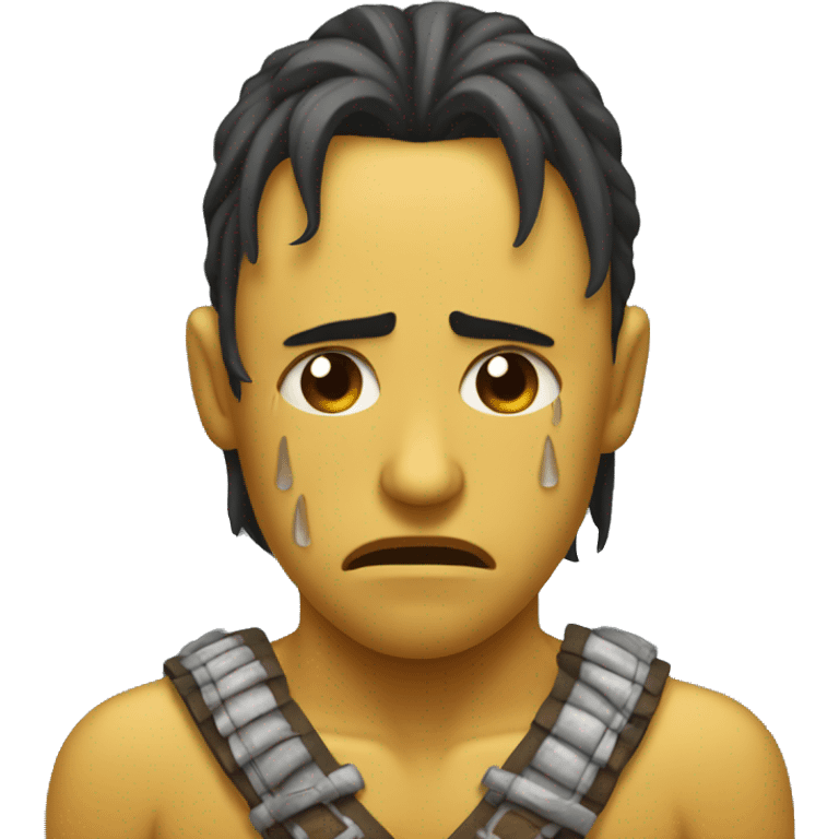 warrior crying head man tears emoji