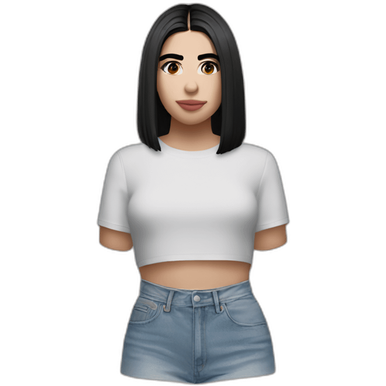 dua lipa, front facing emoji