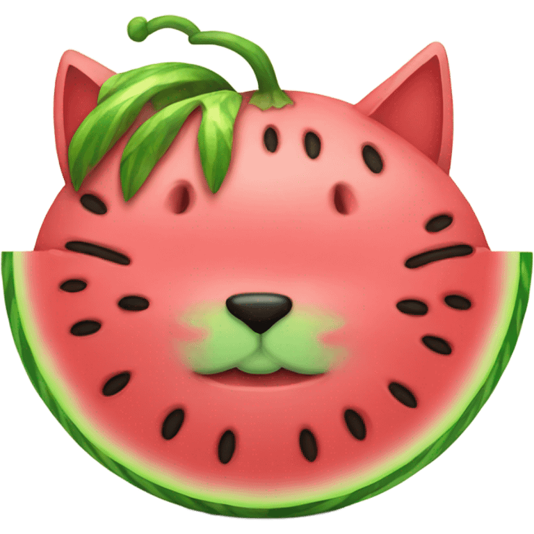 Watermelon cat emoji