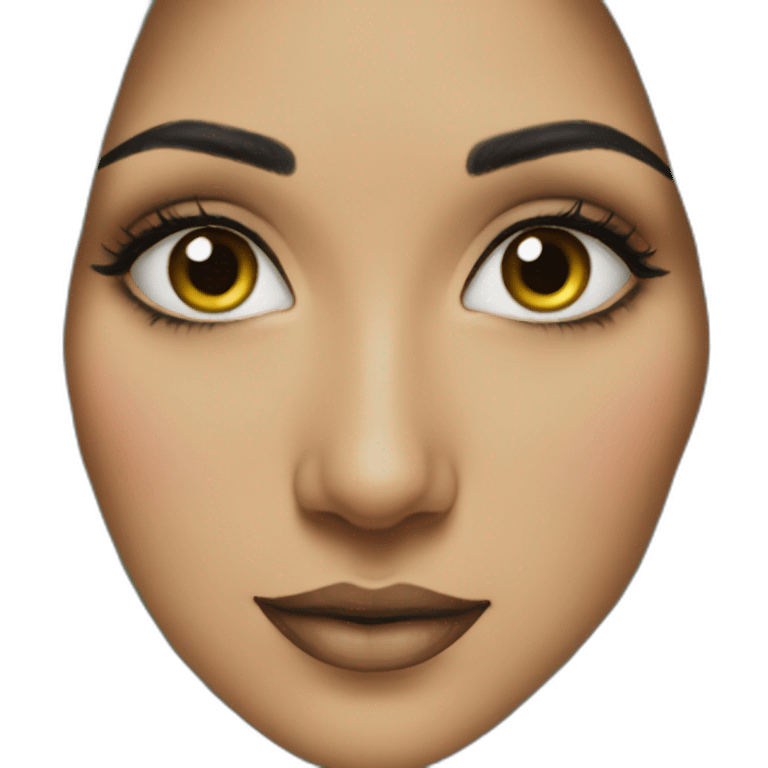 Hijabi face painting emoji