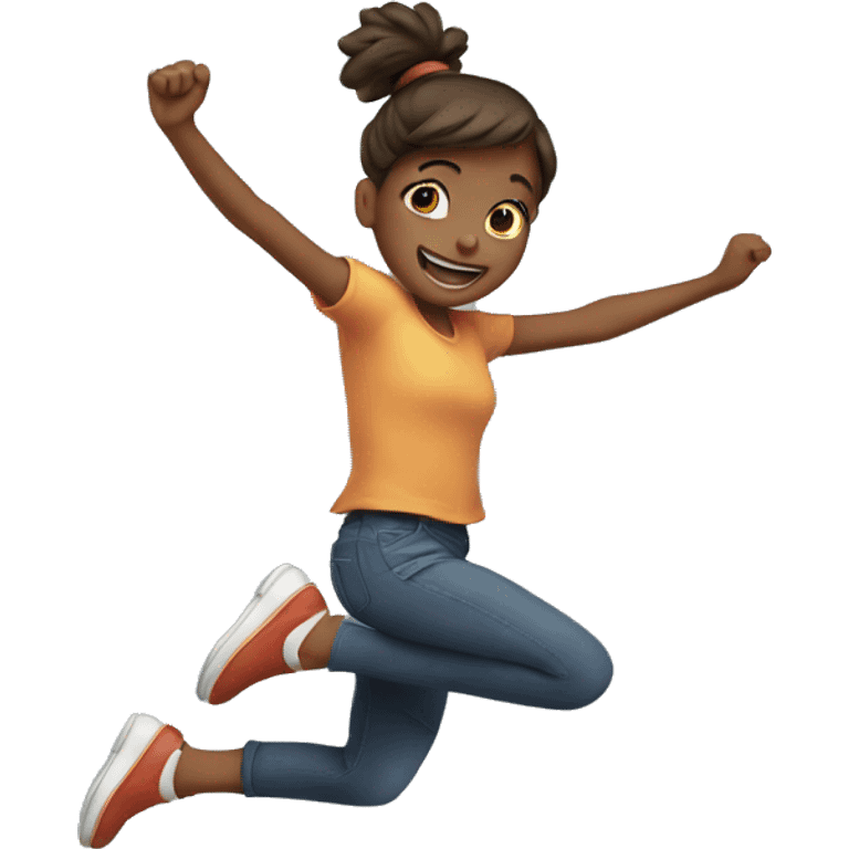 Girl jumping emoji