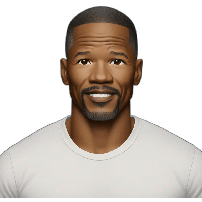 actor Jamie Foxx wearing t-shirt emoji