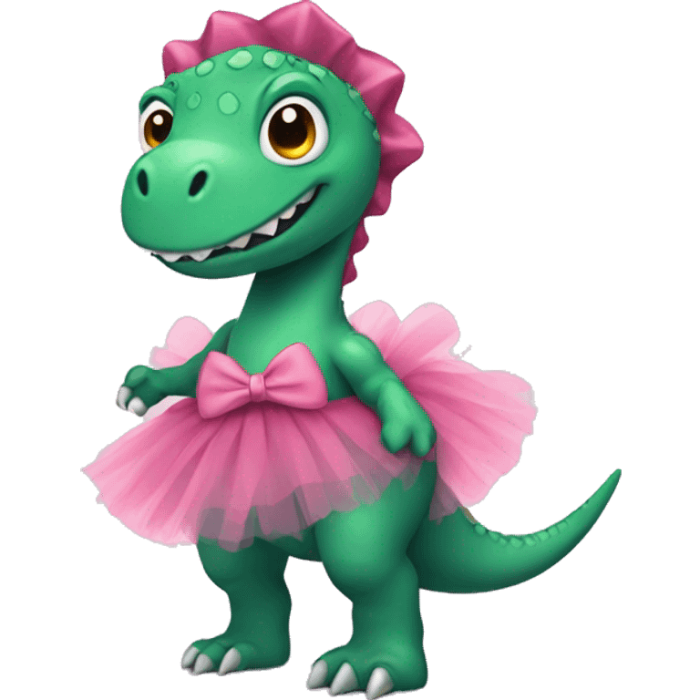 Dinosaur wearing a tutu  emoji