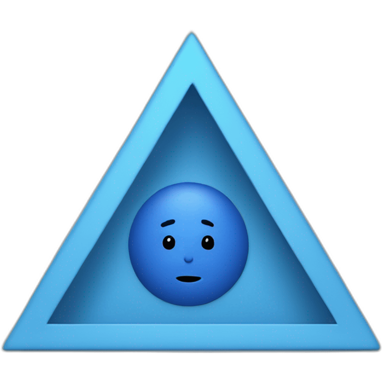 Blue introverted triangle emoji