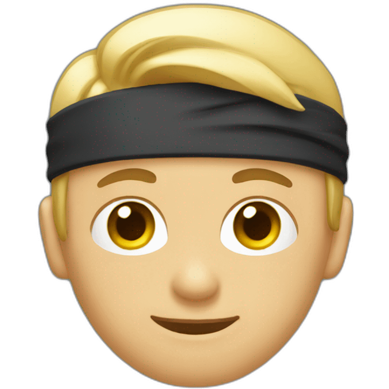 office worker with ninja headband emoji