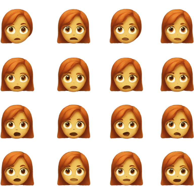 Redhead girl shrugging  emoji