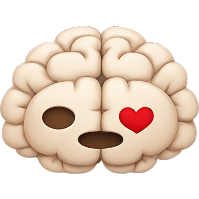 Brain in love emoji