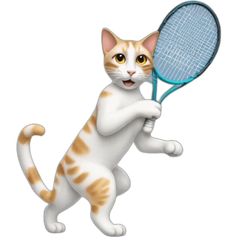 Cat tennis emoji