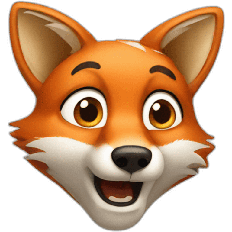 surprised fox emoji