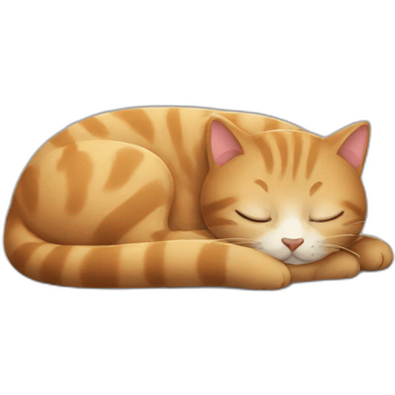 tigered cat sleeping emoji