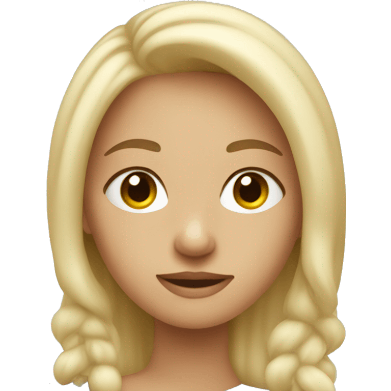 a blonde girl with a comfy pullover  emoji