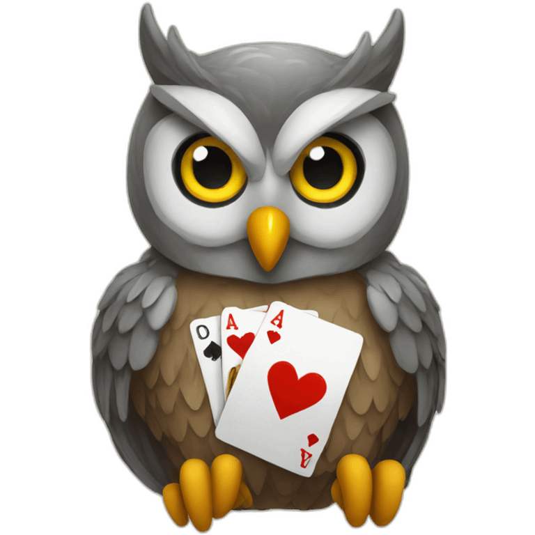 owl-playing-poker emoji