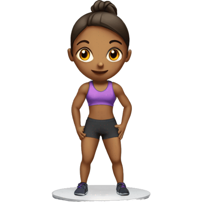 girl doing crossfit emoji