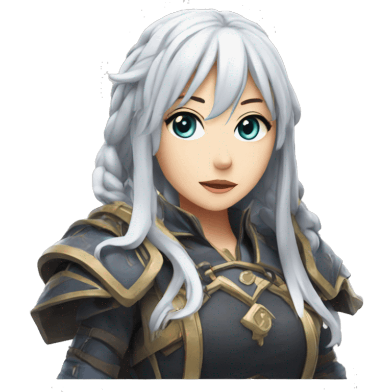 epic seven gatchagame female character, name luna emoji