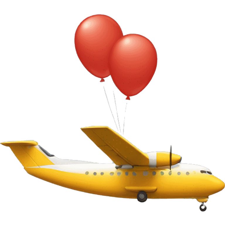 Plane carrying balloons  emoji