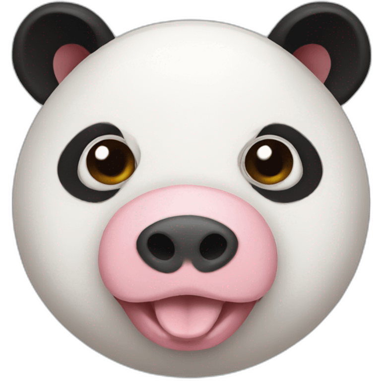 Panda half pig emoji