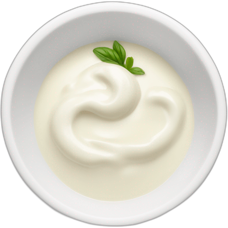 white sauce in a dipping dish emoji