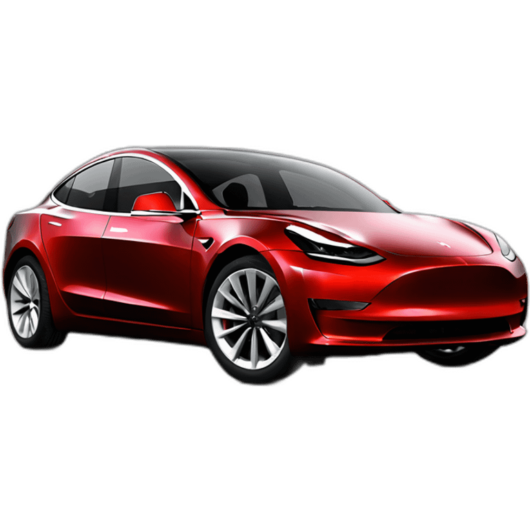 Tesla-model-3-black emoji